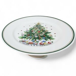 Christmas Eve Cake Plate The Salem Collection pedestal cake pan Porcelain
